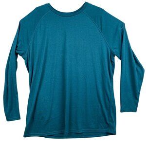 Champion Mens Shirt XXL Teal Long Sleeve Athletic Polyester